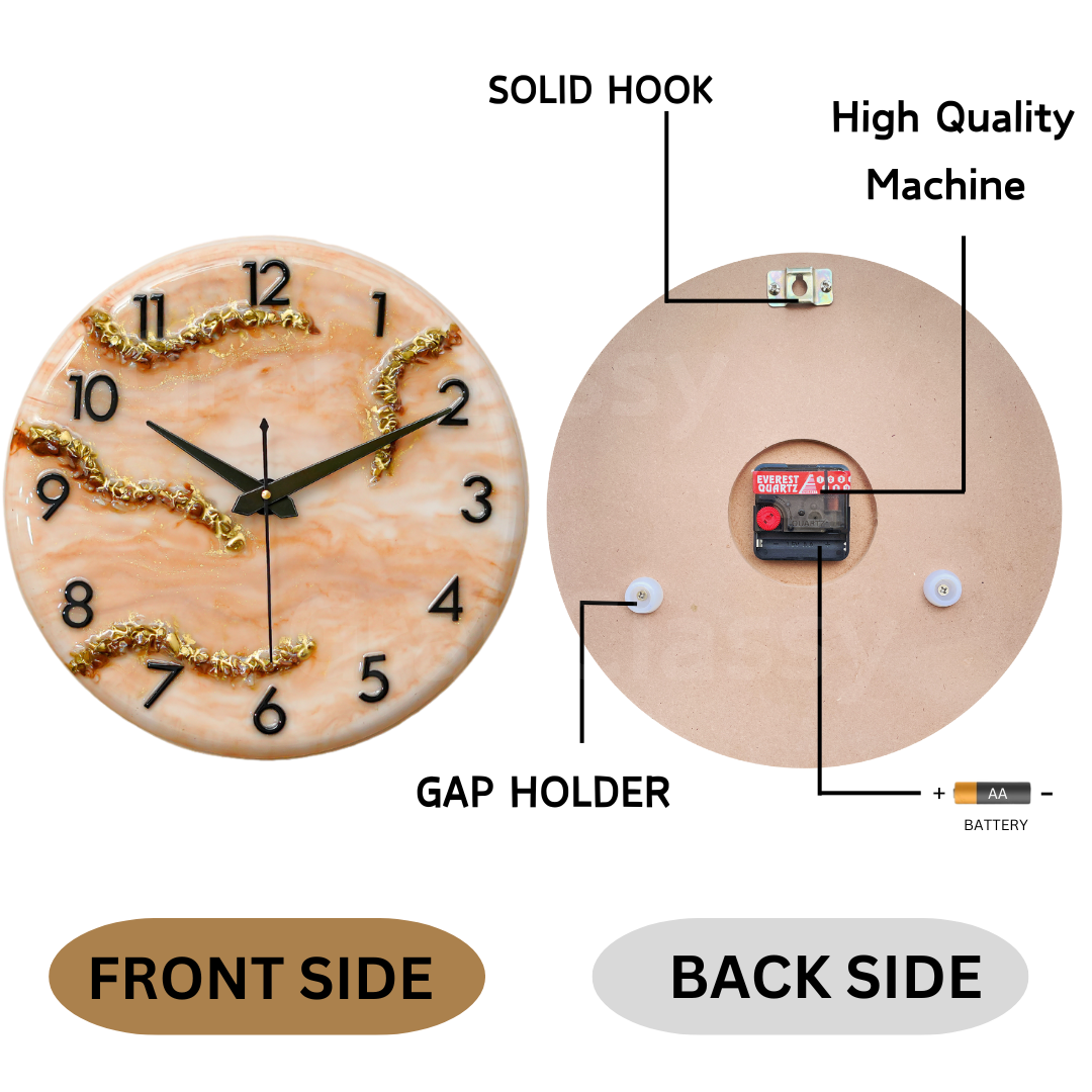 Luxury Silent Wall Clock Sandy 30cm