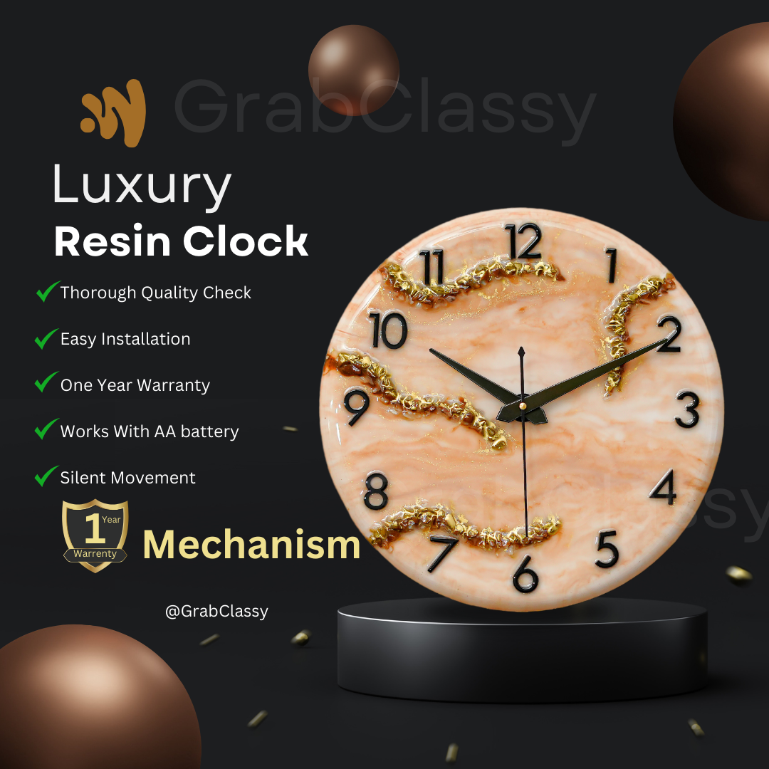 Luxury Silent Wall Clock Sandy 30cm