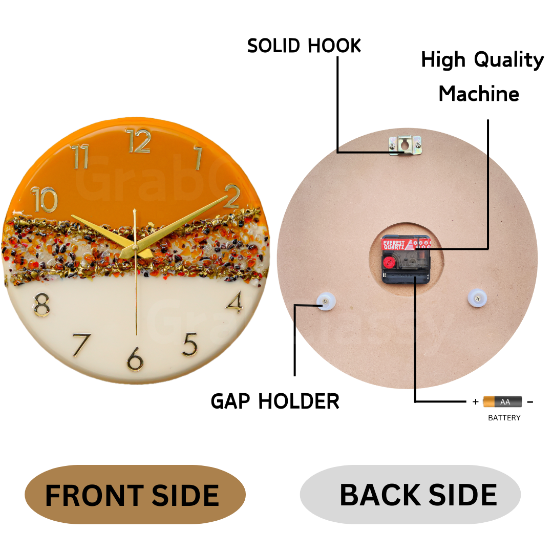Luxury Silent Wall Clock Crown 30cm
