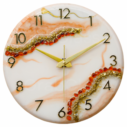 Luxury Silent Wall Clock Flames 30cm