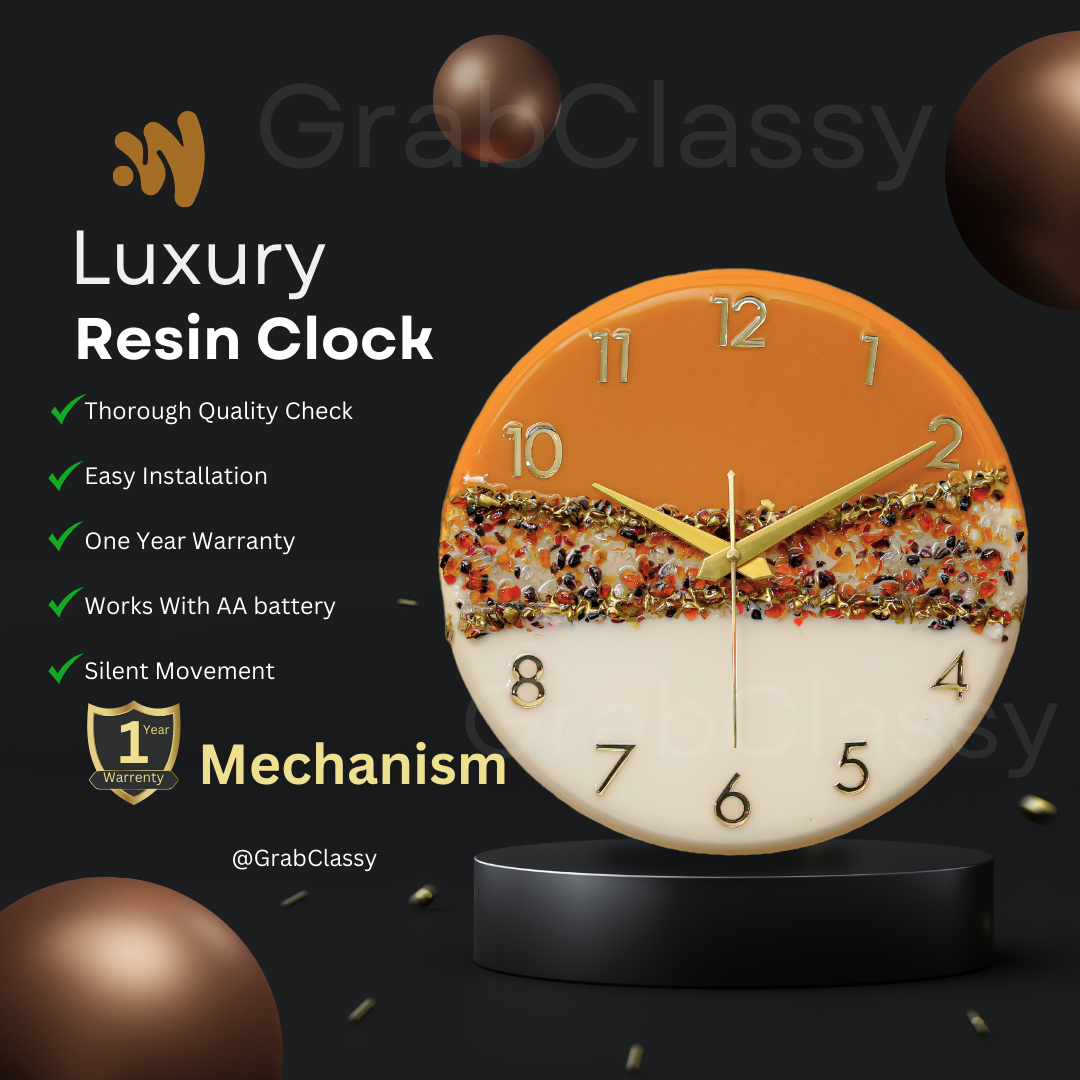 Luxury Silent Wall Clock Crown 30cm