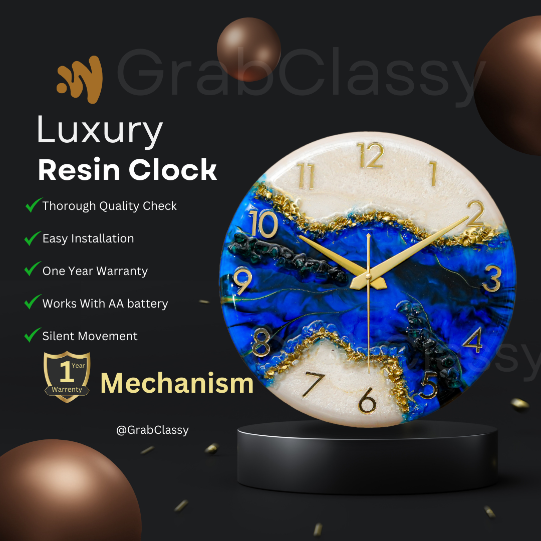 Luxury Silent Wall Clock The Gem 30cm