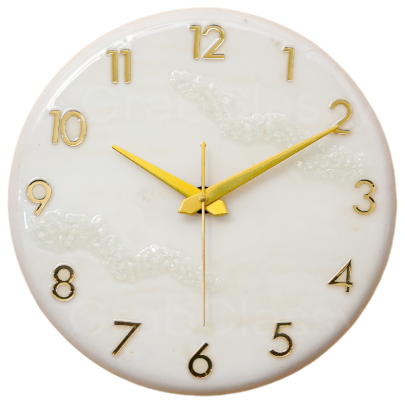 Luxury Silent Wall Clock White 30cm