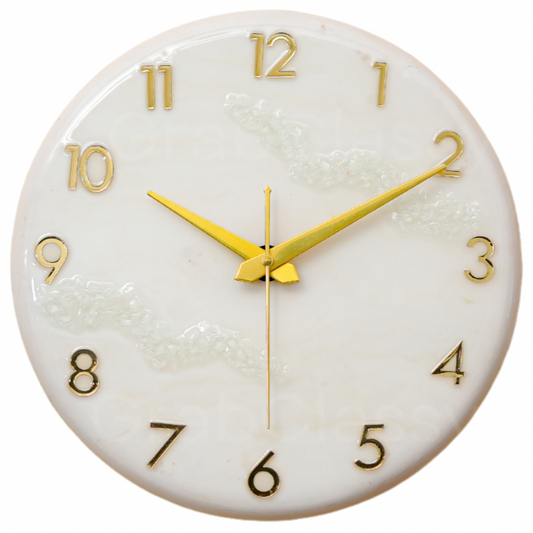 Luxury Silent Wall Clock White 30cm