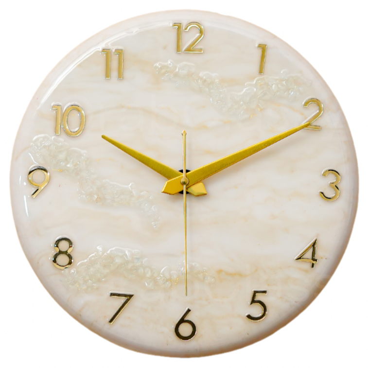 Luxury Silent Wall Clock Golden 30cm