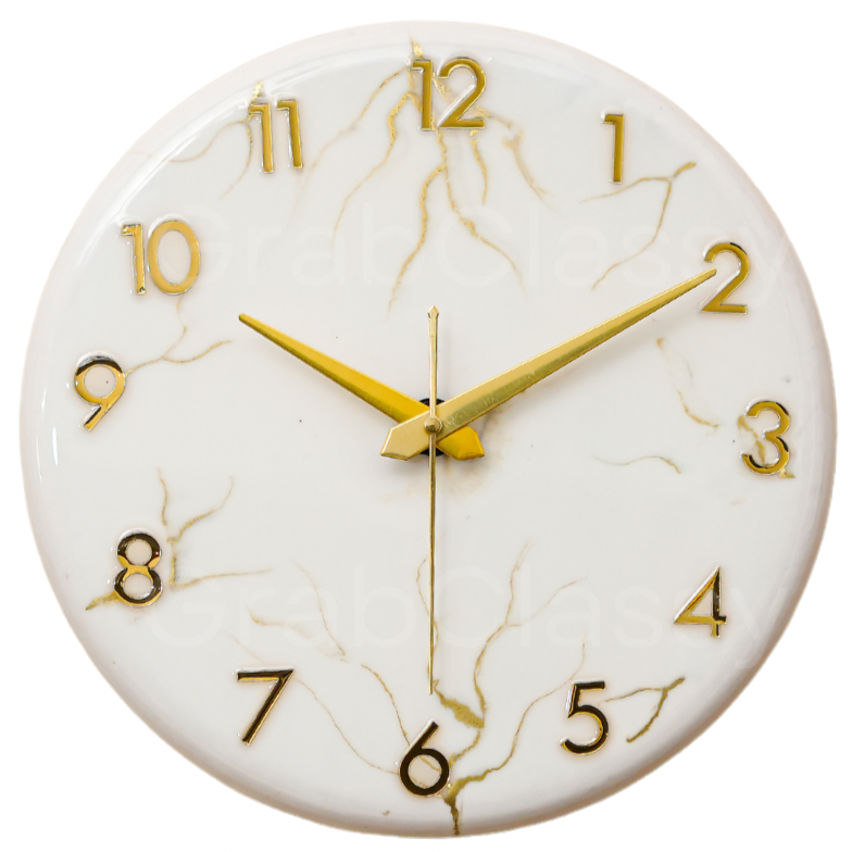 Luxury Silent Wall Clock Gold Dust 30cm